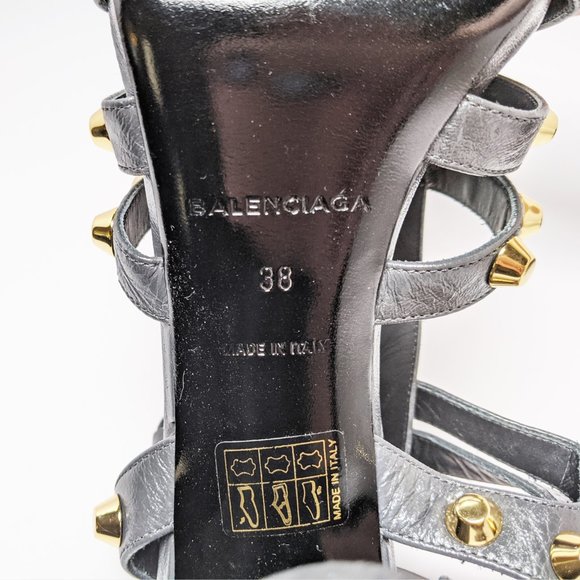 SOLD Balenciaga Giant Stud Heel Sandals - Picture 7 of 8